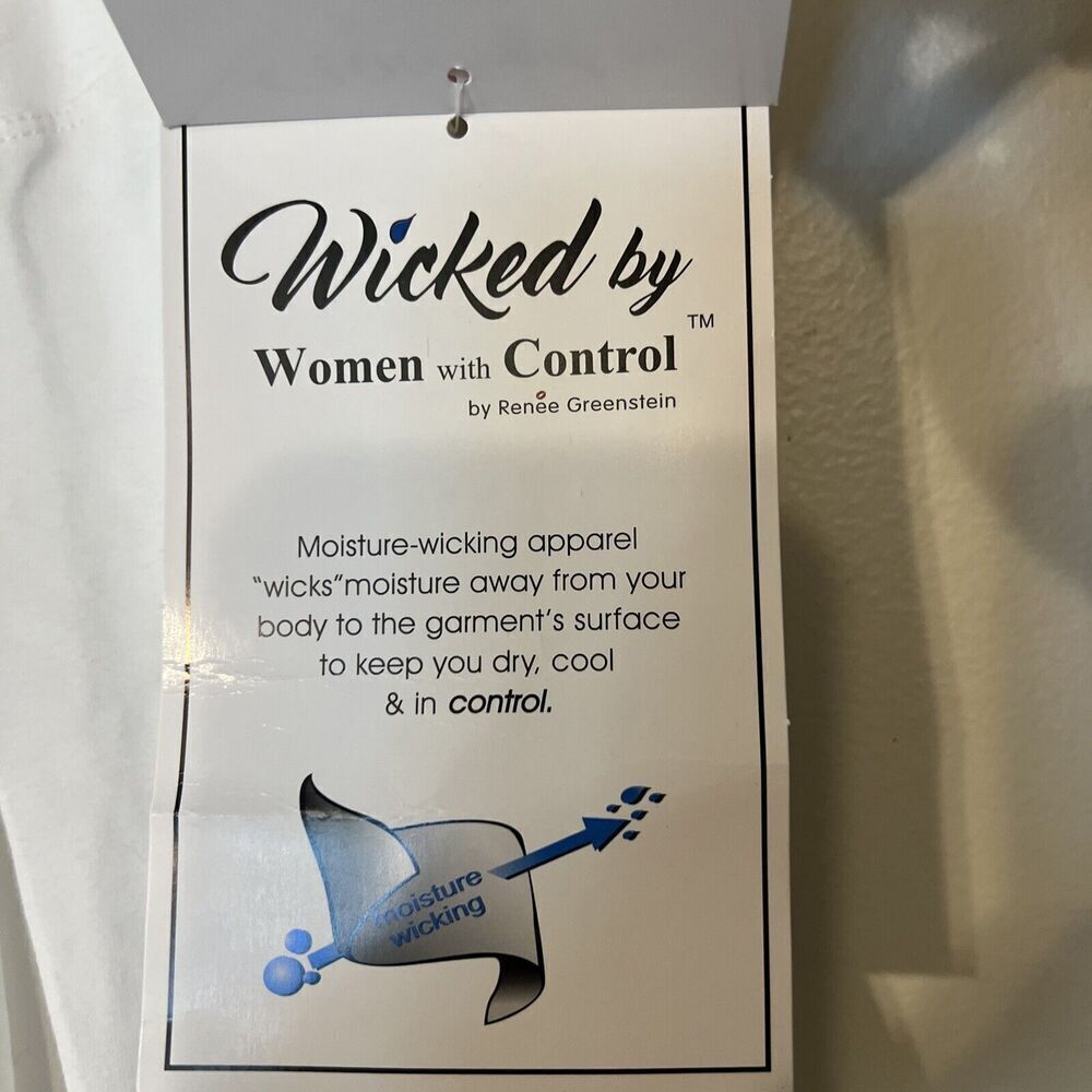 New Wicked by Women with Control Cotton Jersey Pleated White Skort  MP NWT‎ - Picture 4 of 6